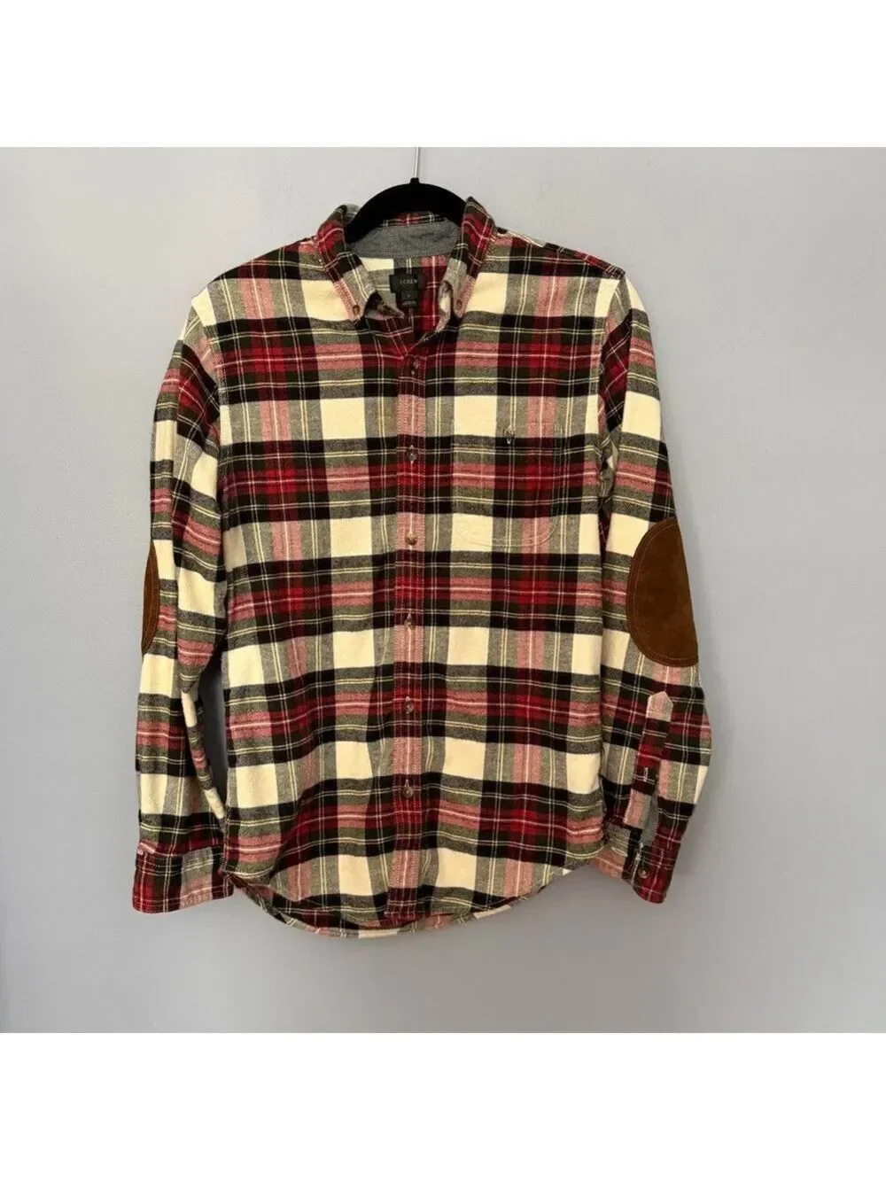 J.Crew Flannel Shirt with Elbow Patches Size Small
